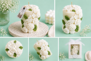 Handmade jasmine scented soy wax candle