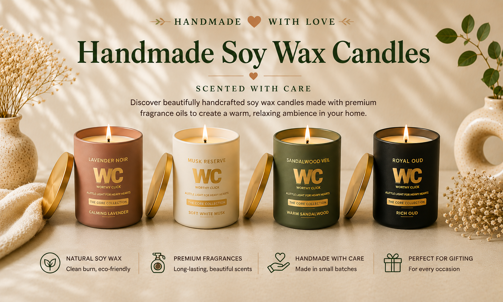 Handmade Scented Candles UK | Worthy Click